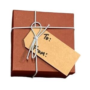 5 New Small Red Valentine Cardboard Jewelry Gift Boxes Cotton Silver Bow w Tag